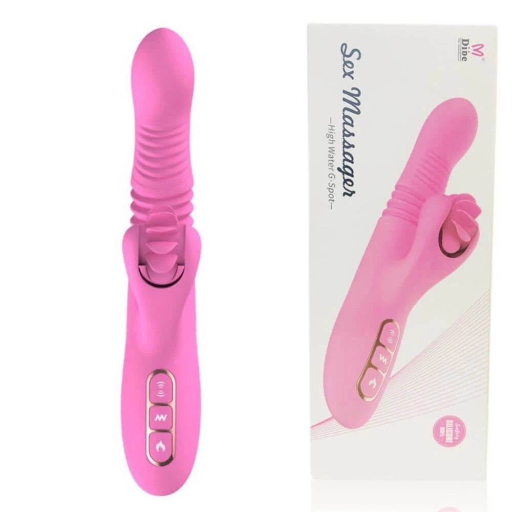 Dibe Haloy Vella Thrusting İleri Geri Hareketli Oral Seks Rabbit Vibratör