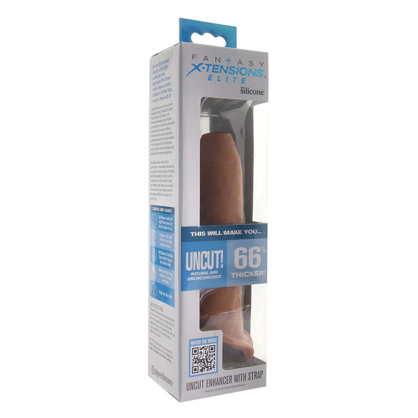 Pipedream Fetish Fantasy X-Tensions Uncut Penis Sleeve Testis Destekli Amerikan Penis Kılıfı