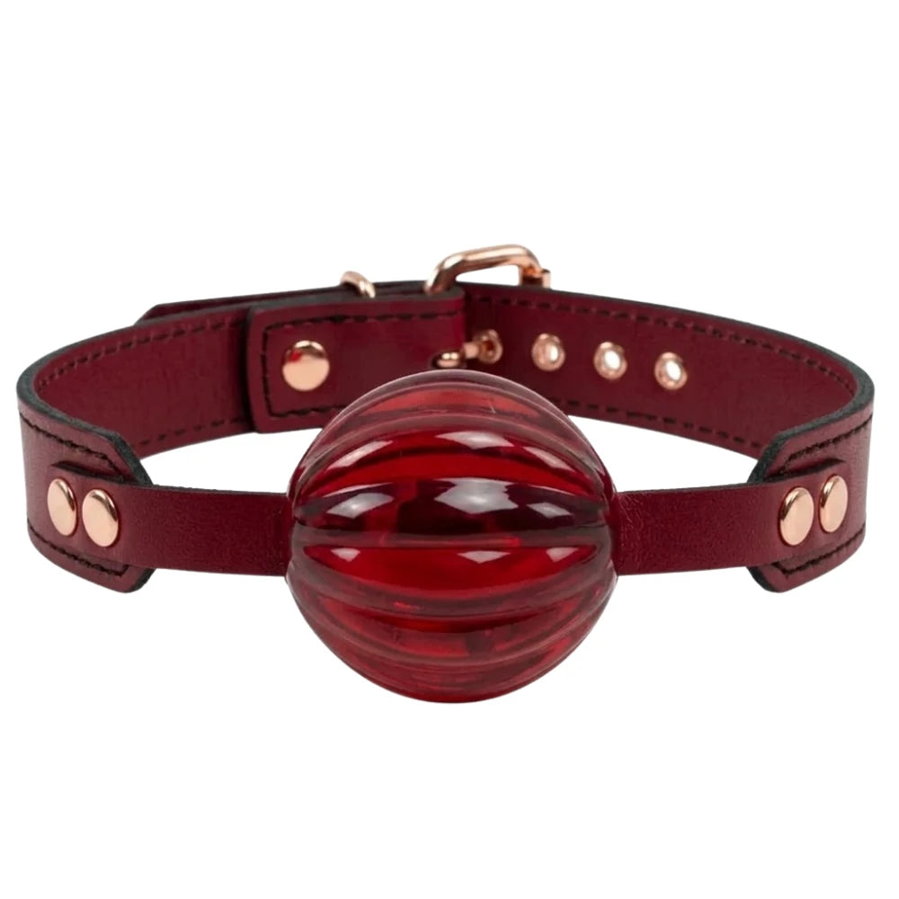 Erox Fetish Fantasy Series Master Blix Ball Gag Deri Ağız Topu-Kırmızı