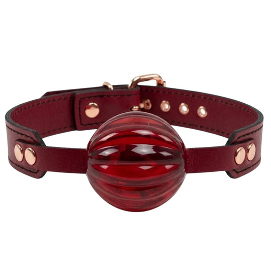 Erox Fetish Fantasy Series Master Blix Ball Gag Deri Ağız Topu-Kırmızı