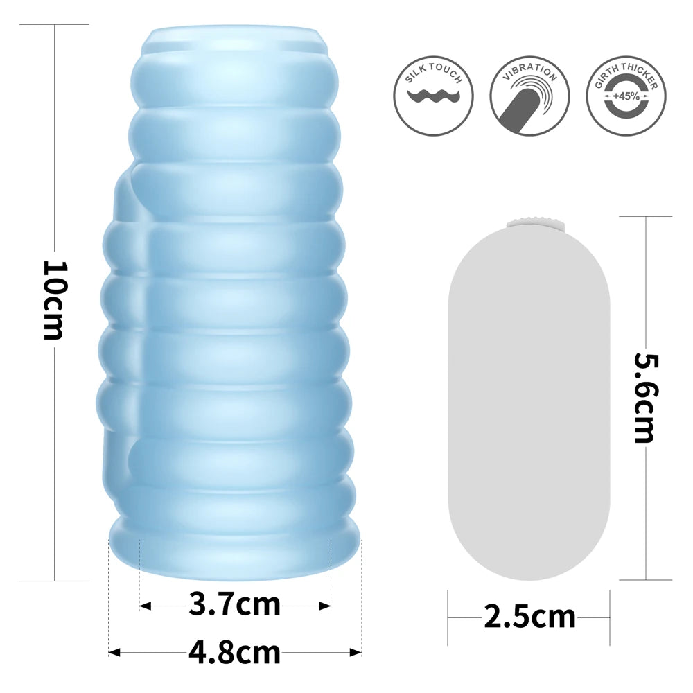 Lovetoy Wave Knights Ring Blue Titreşimli Yarım Penis Kılıfı