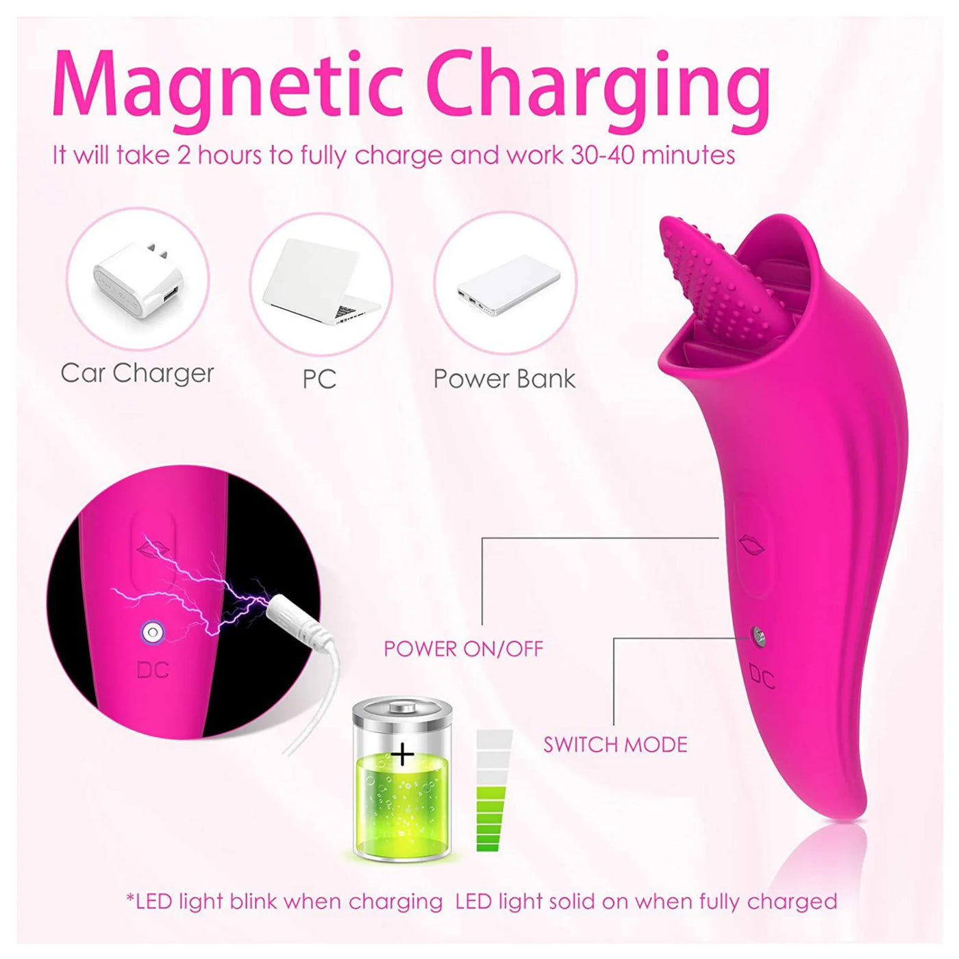 Erox The Vibe Linking Hareketli G-Spot Dil Vibratör