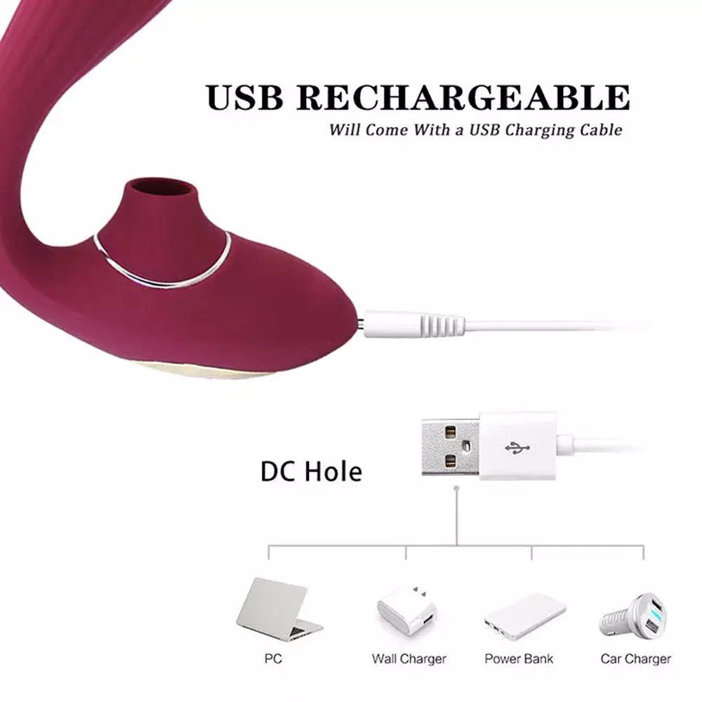 Erox Sucking İn Vibration Çift Yönlü Emiş Güçlü Partner Vibratör