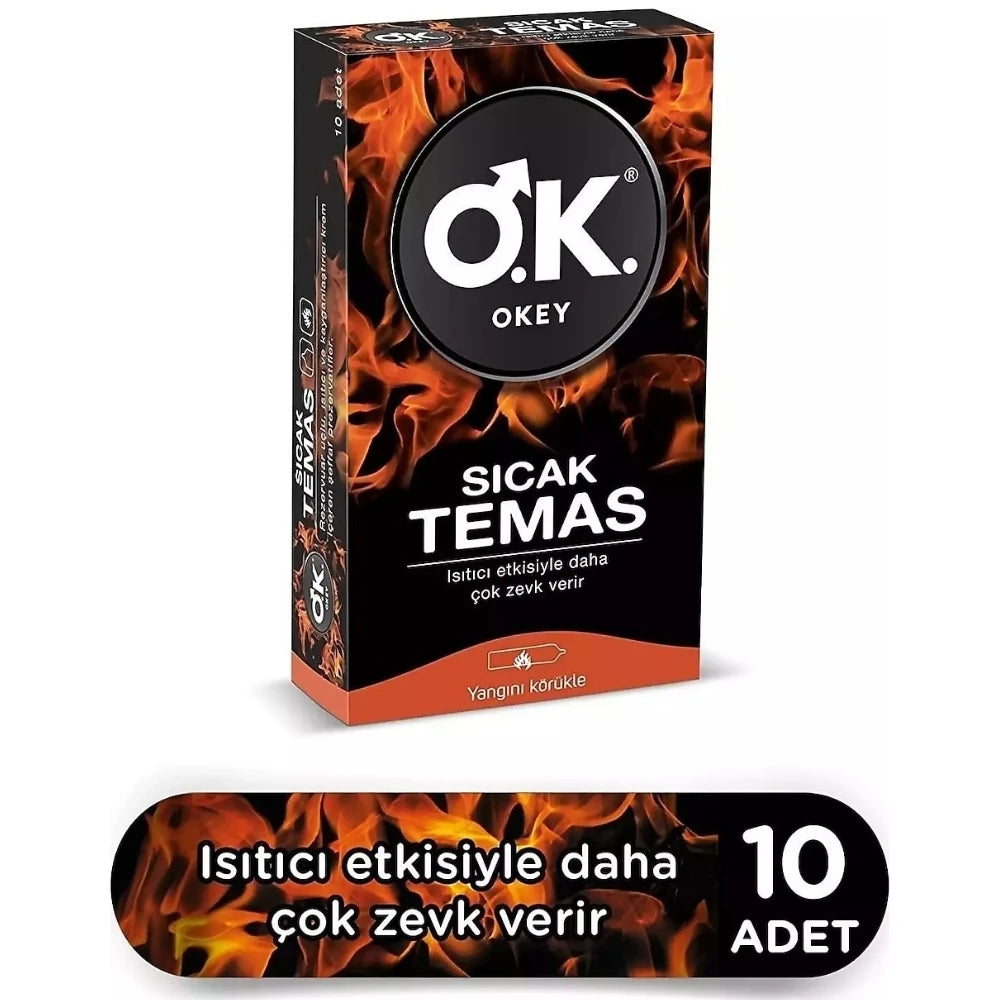 Okey Sıcak Temas 10'lu Prezervatif Kondom