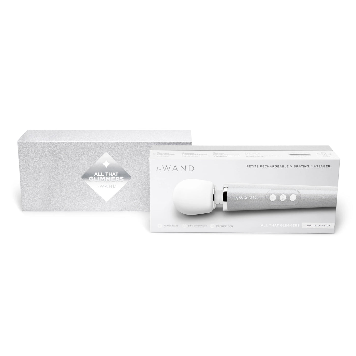 Le Wand Petite All That Glimmers Oplaadbare Vibrerende Massager White