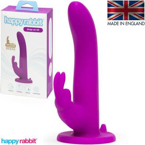 Happy Rabbit Titreşimli Lüks Vibratör Strapon