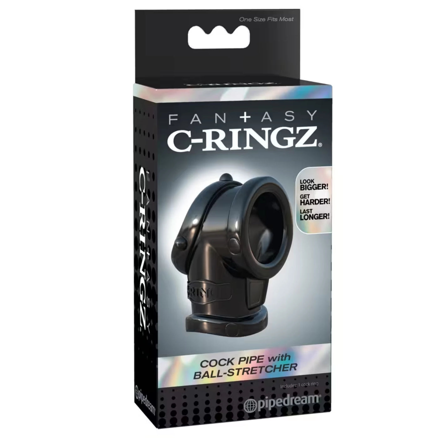 Pipedream Fantasy C-Ringz Cock Pipe Ball-Strecher Destekli Penis Halkası