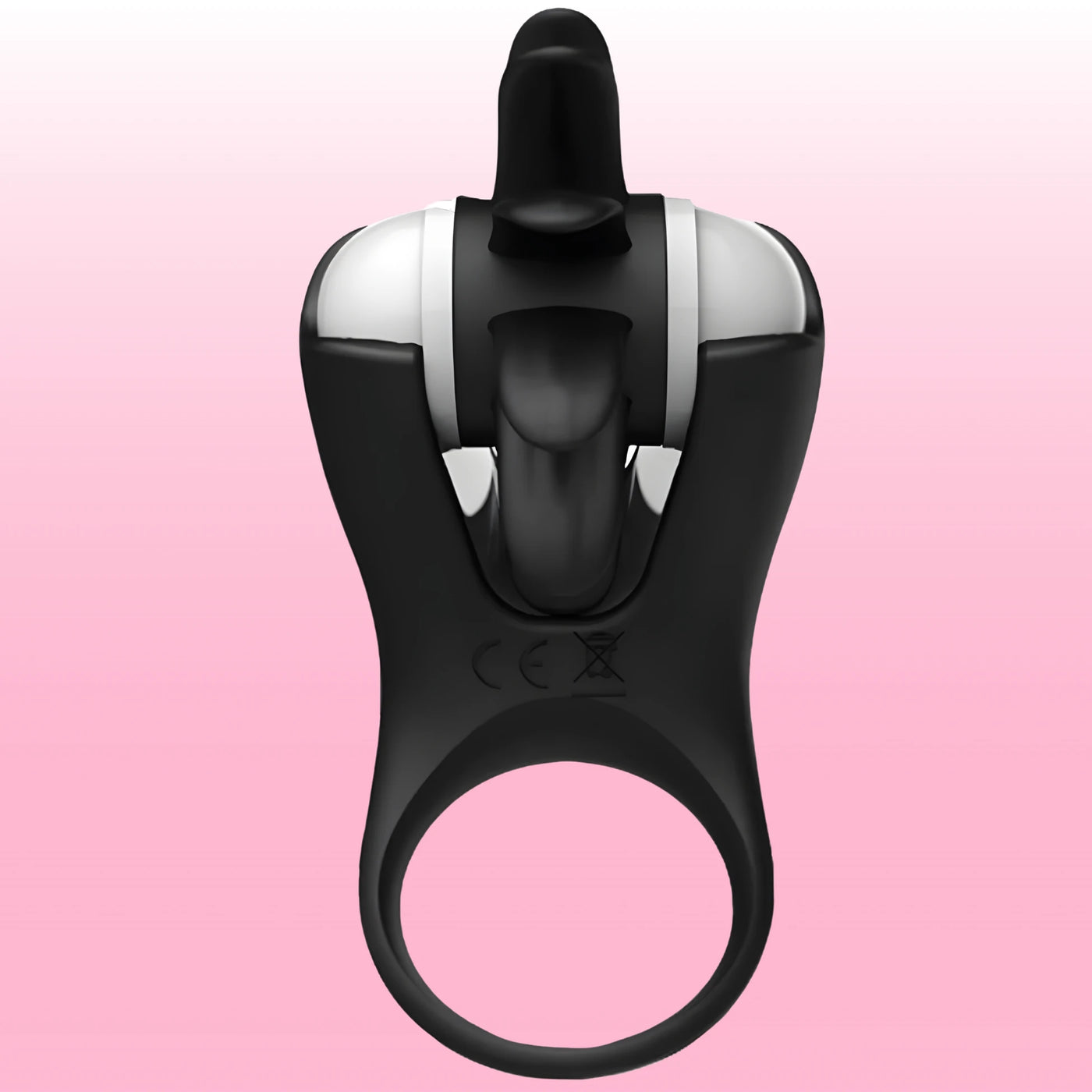 Erox The Cock Ring Clitoral Stimulating Şarjlı Penis Halkası-Black