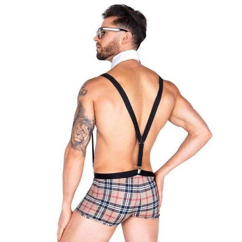Erox Fantasy Wear Erkek Fantezi Ekoseli Seksi Kostüm