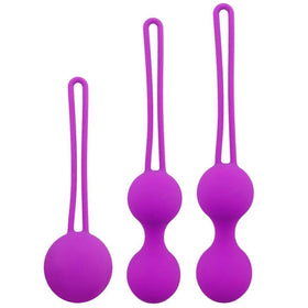 Erox Kegel Balls Exercisers Metal Ağırlıklı Kegel Egzersiz Topu Set-D.Purple