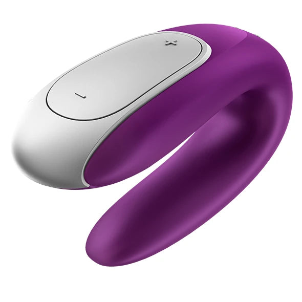 Satisfyer Double Fun Telefon ve Uzaktan Kumanda Kontrollü Vibratör-Violet