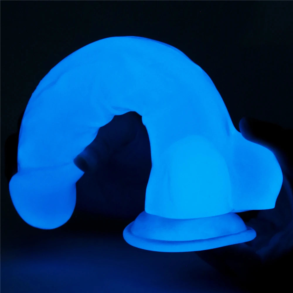 Lovetoy Lumino Play 21.5 Fosforlu Realistik Jel Penis