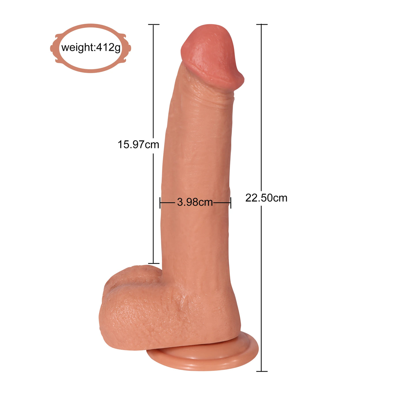 Dildo Series Bill Lifelike 23 Cm Realistik Dildo