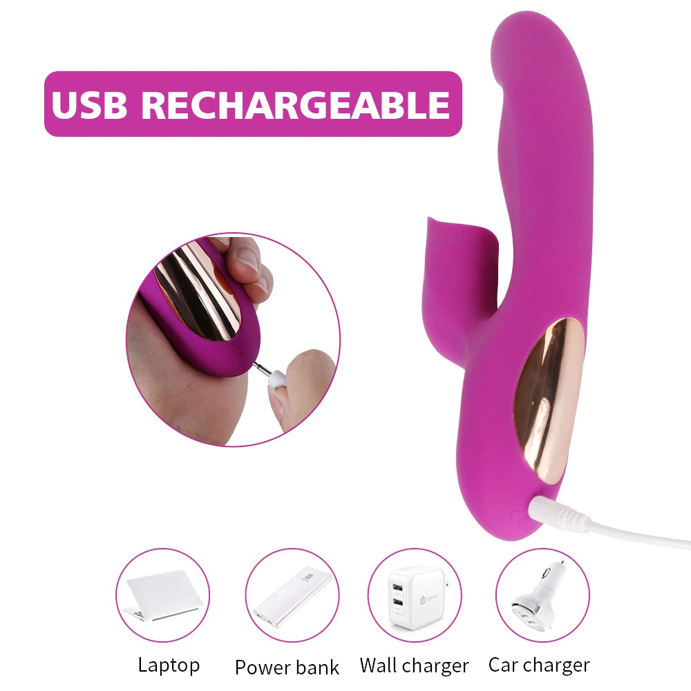 Pearly Dil Hareketli G-Noktası Purple Vibratör