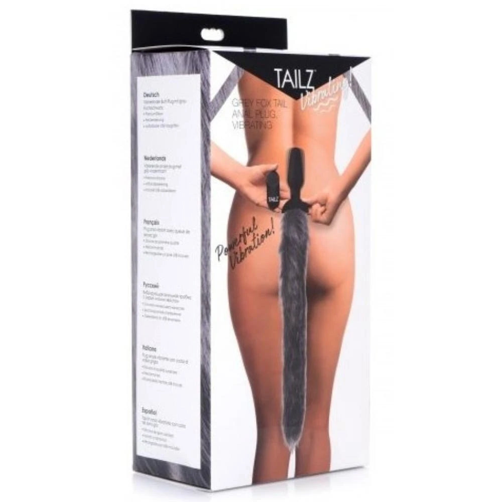 Xr Tailz Waggerz Grey Titreşimli Uzaktan Kumandalı Kuyruklu Anal Plug