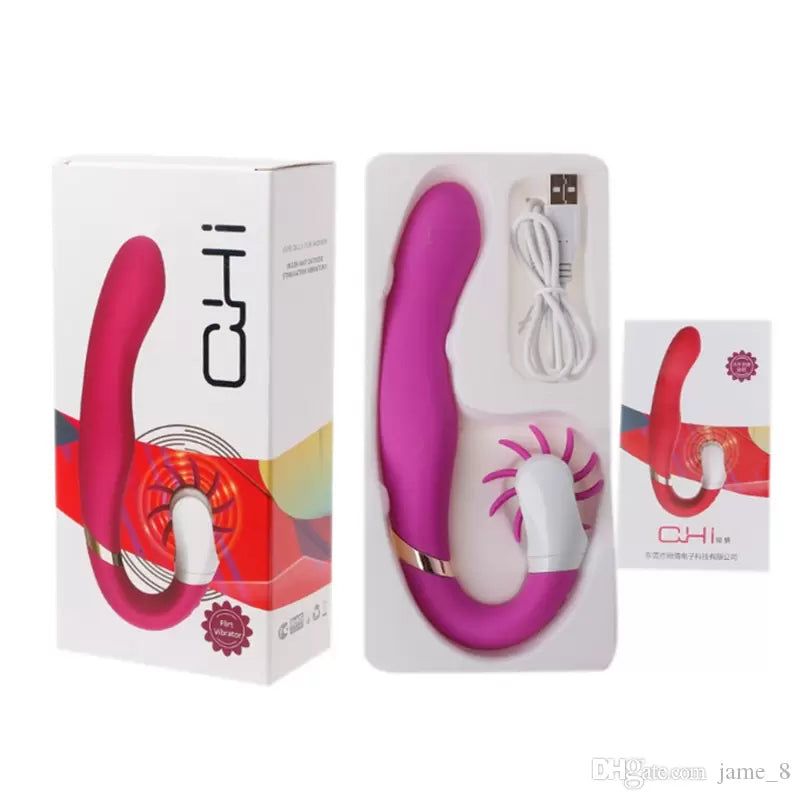 Erox Dave 2 Purple Hareketli Klitoral Penetrasyon G-Stimulant Vibratör