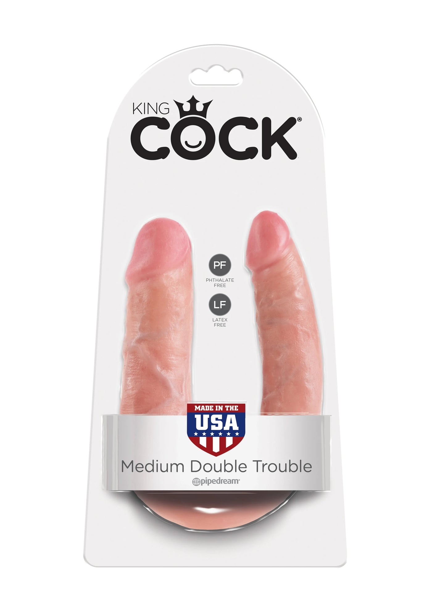 Pipedream King Cock Çift Başlı U Shape Medium Trouble Realistik Penis