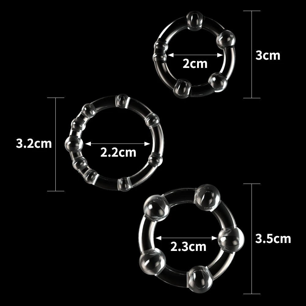 Lovetoy Power Plus Triple Beaded Penis Halkası Seti LV343002
