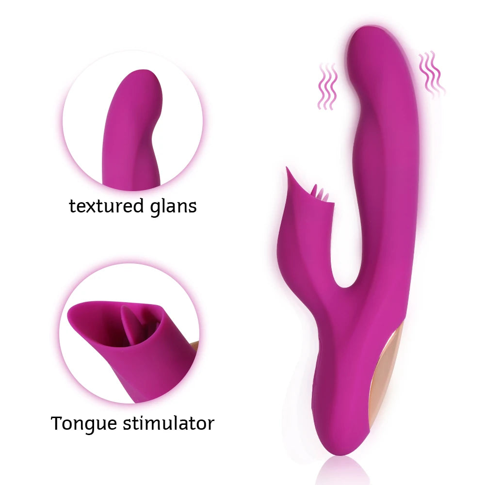 Pearly Dil Hareketli G-Noktası Purple Vibratör
