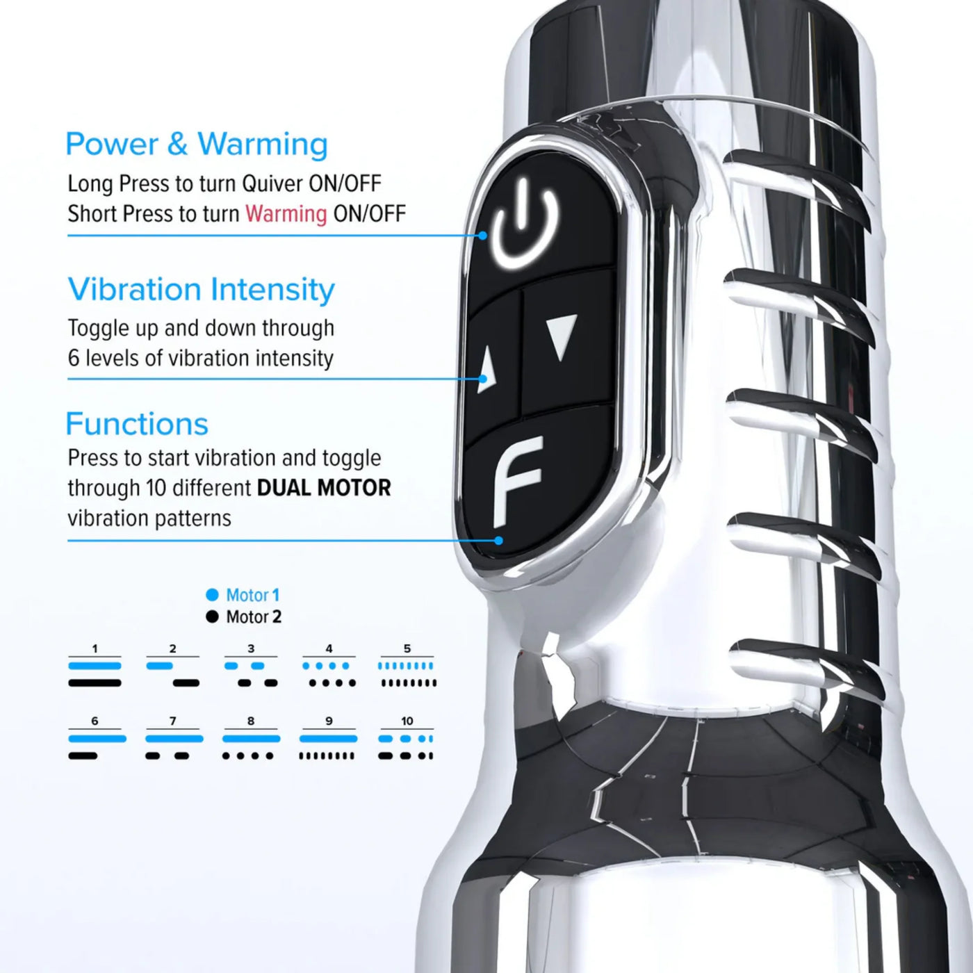 Original Fleshlight Quiver Rechargeable Vibrating Stroker Mastürbatör