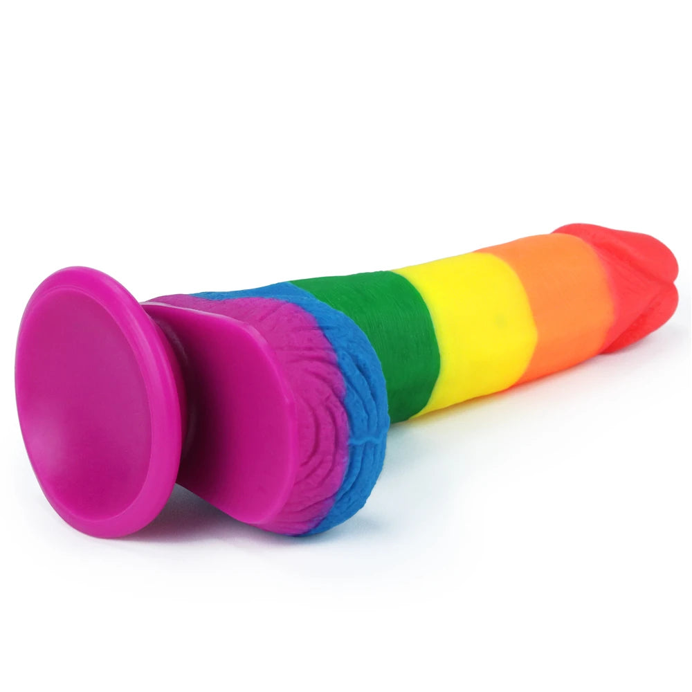 Lovetoy Prider Dildo 19.5 cm Renkli Soft Doku Realistik Penis LV410026