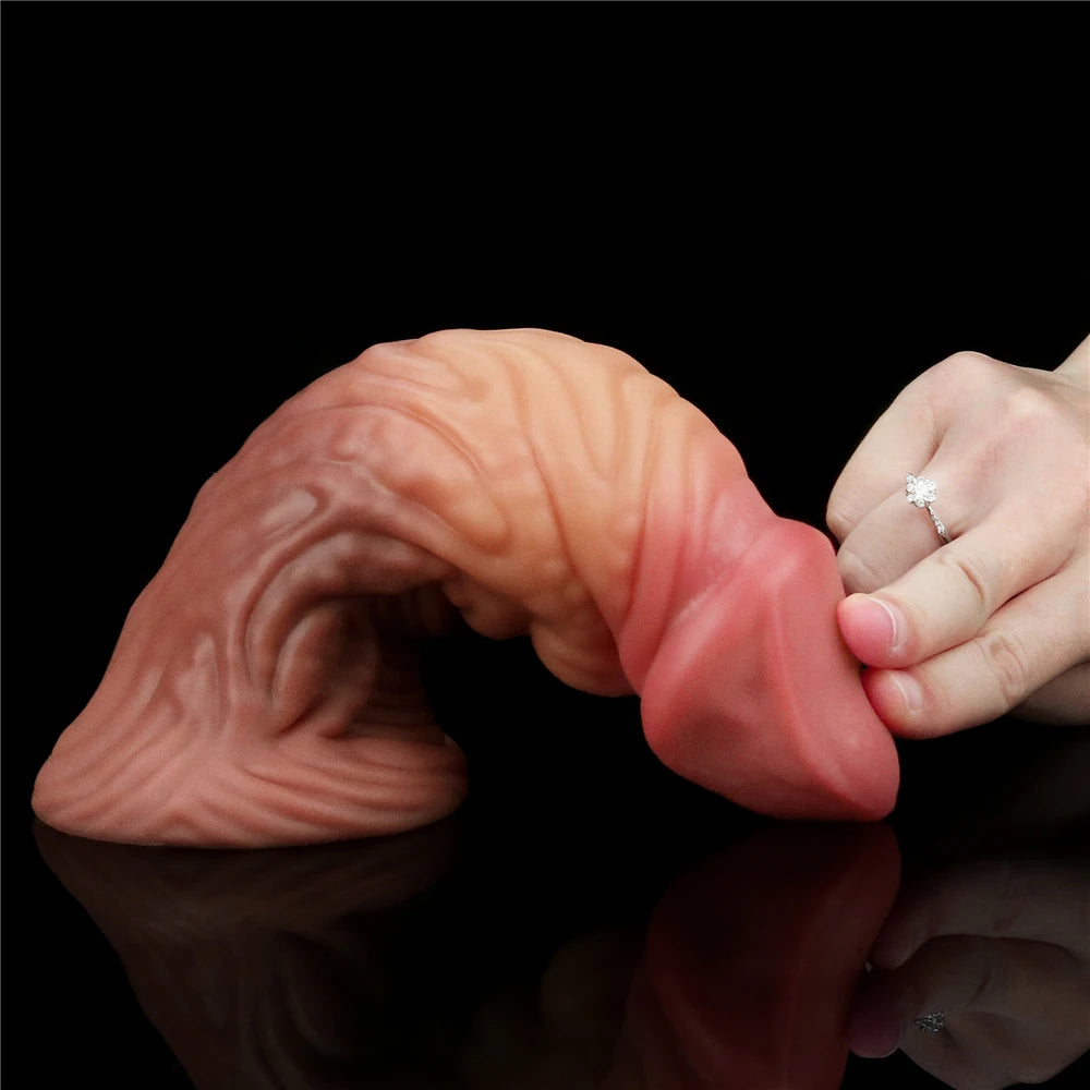 Lovetoy Dual Layered Platinum Silicone 18 Cm Monster Realistik Dildo