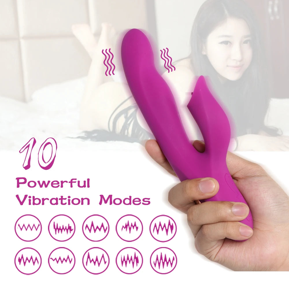Pearly Dil Hareketli G-Noktası Purple Vibratör