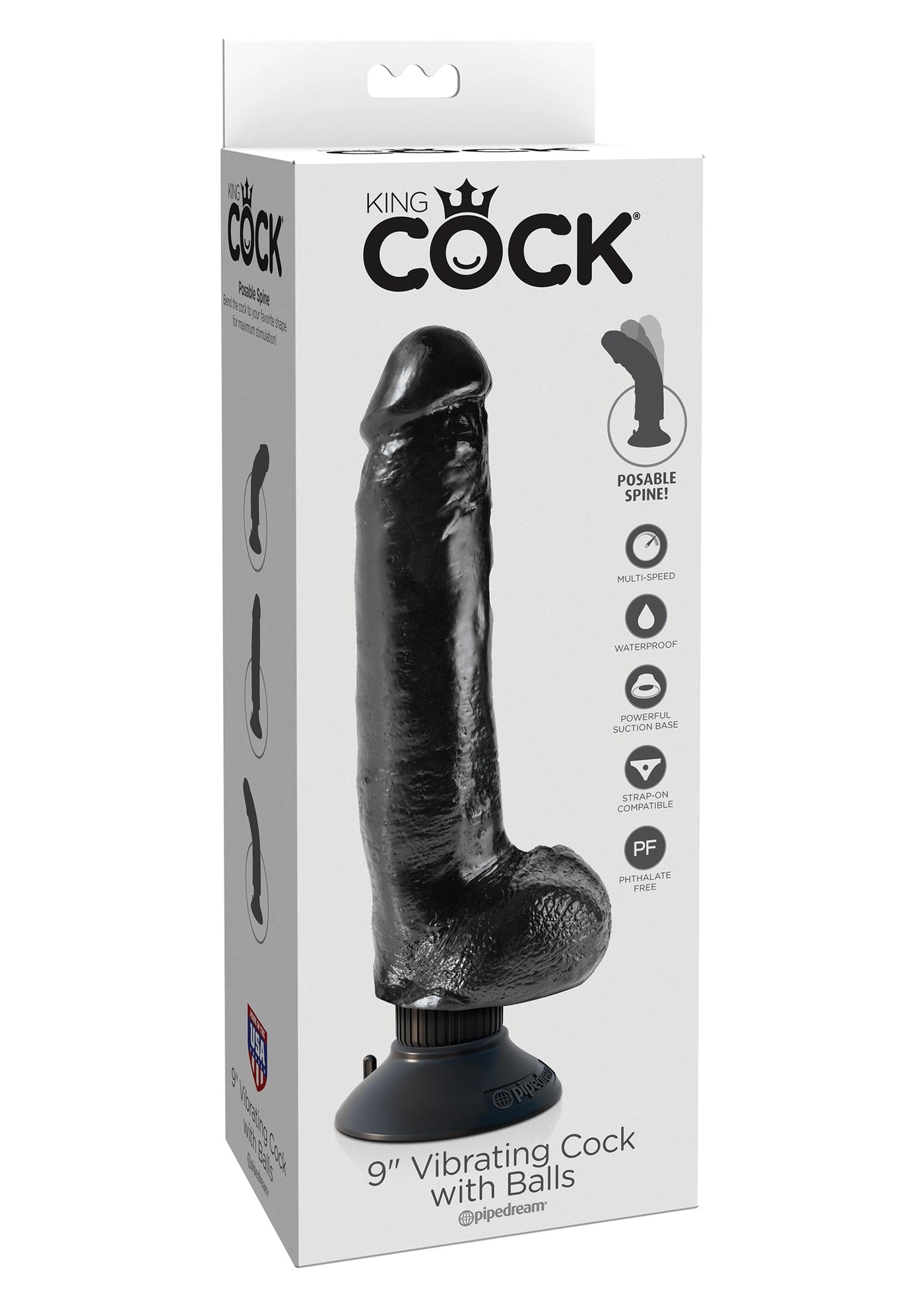 Pipedream King Cock 23 cm Titreşimli Zenci Realistik Penis