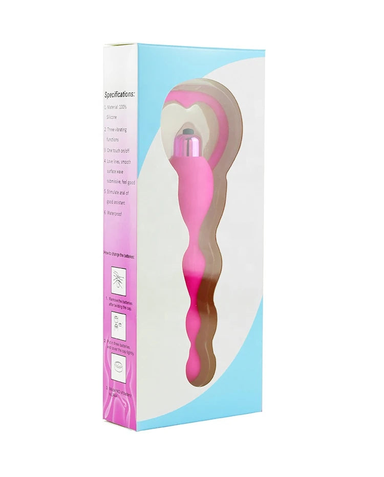 Erox Anal Fantasy Boğumlu Titreşimli Anal Vibratör-Pink