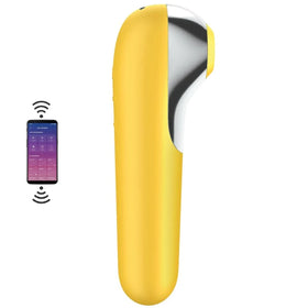Satisfyer Dual Love Telefon Kontrollü Emiş Güçlü Vibratör-Yellow