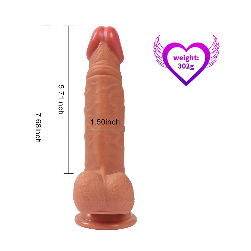 Shequ Dildo Series Evan 19.5 Cm Realistik Penis