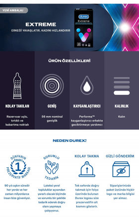 Durex Extreme 10'lu Prezervatif