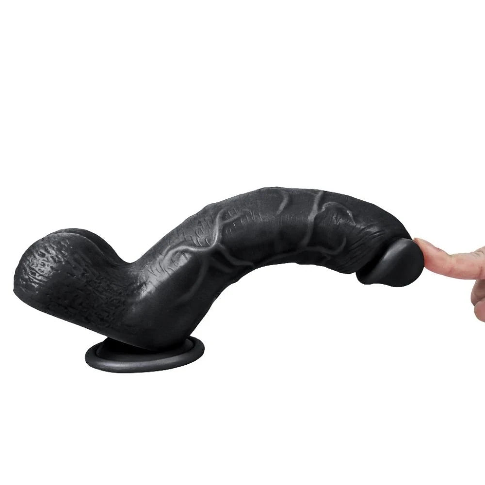 Xise Dildo Series Adam Rubber 21 cm Realistik Zenci Penis XS-WBC10012-Black