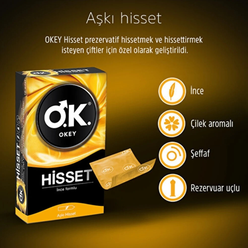 Okey Hisset 10'lu Prezervatif Kondom