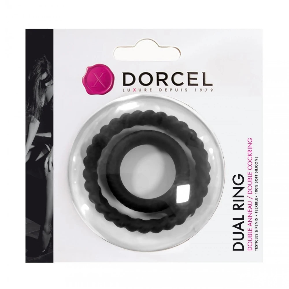 Dorcel Dual Ring Testis Destekli Silikon Penis Halkası