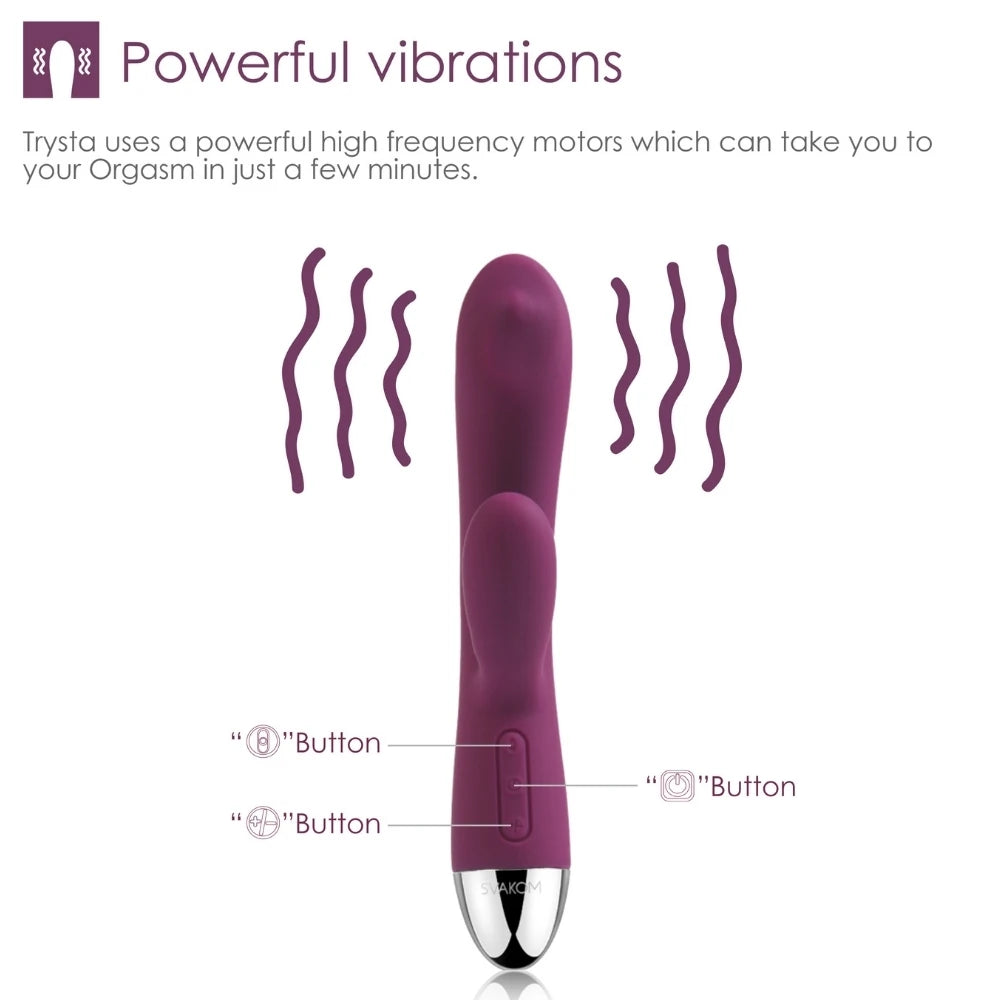 Svakom Trysta Hedefli Dönen G-Spot Rabbit Vibratör-Purple