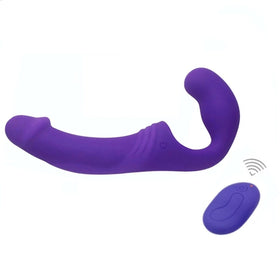 Aphrodisia Double Rider Uzaktan Kumandalı Strapless Strap-On Vibratör-Purple