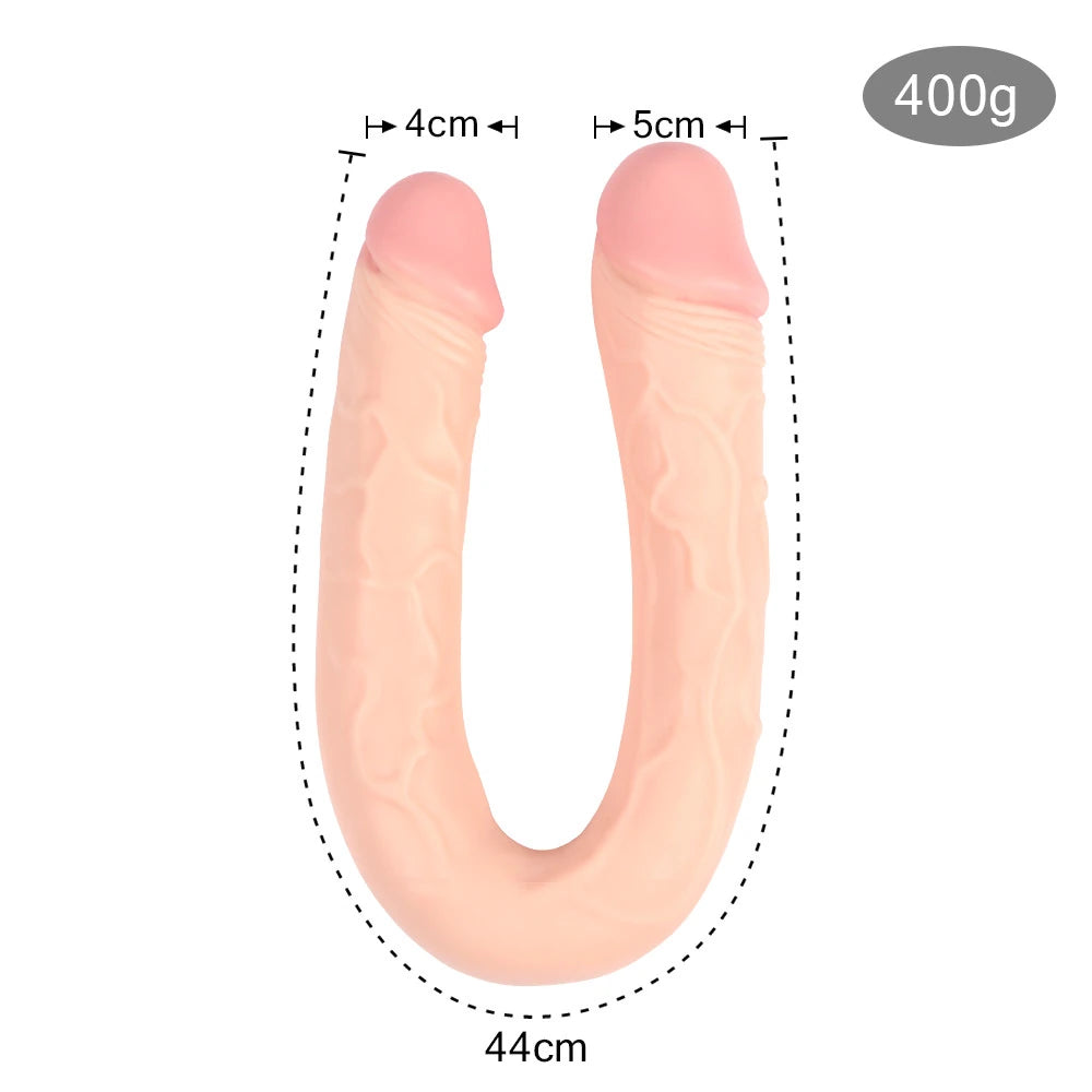 Shequ Dildo Series Blake 44 Cm U-Shape Çift Taraflı Realistik Penis