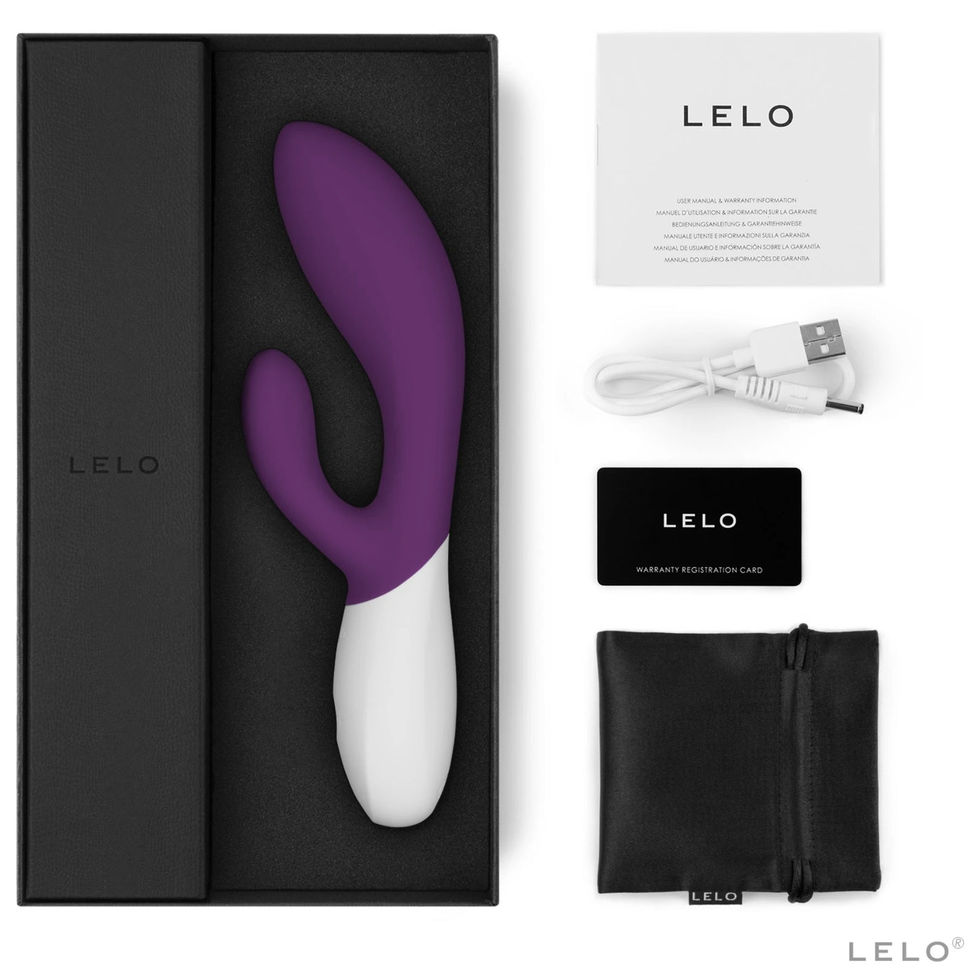 Lelo İna Wave 2 Plum Güçlü Darbeli Rabbit Vibratör