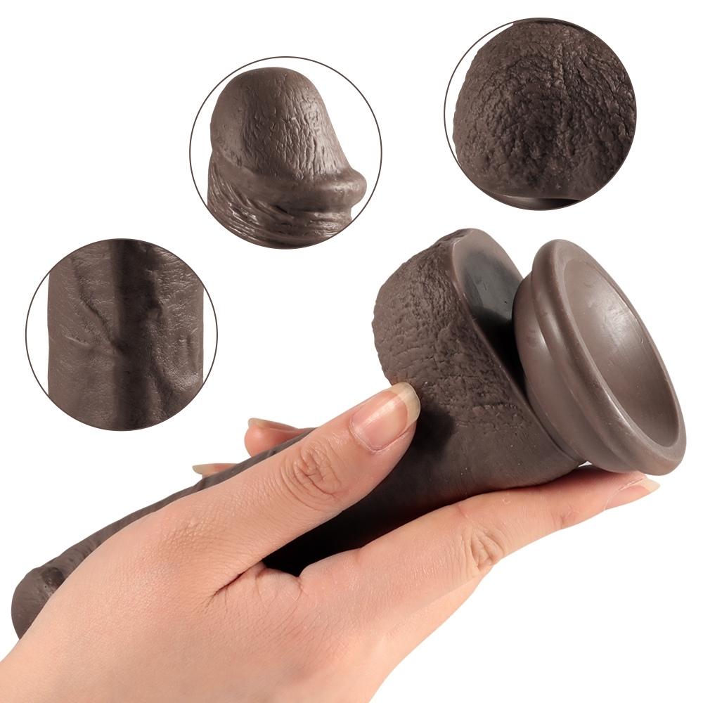 Shequ Dildo Series Addison Natural Dokdu 17 Cm Realistik Zenci Penis