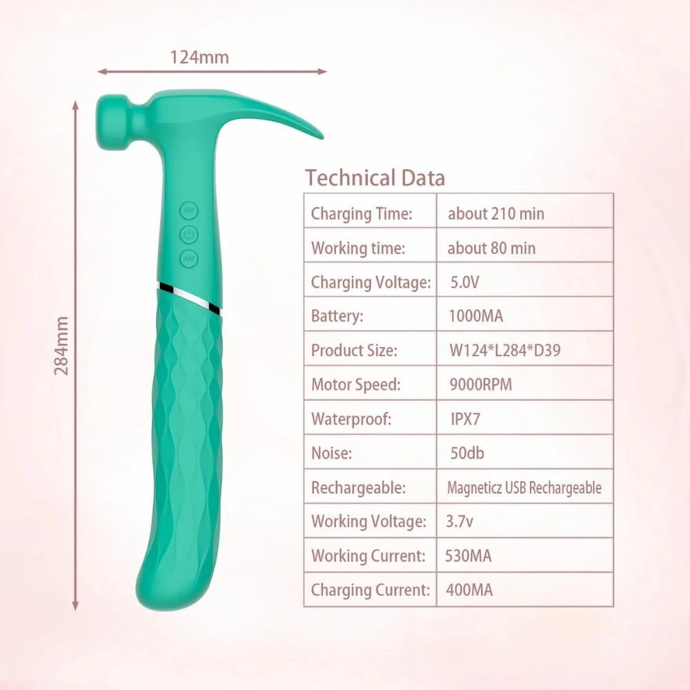 Erox Hammer Love Green Ultra Güçlü Çekiç Vibratör
