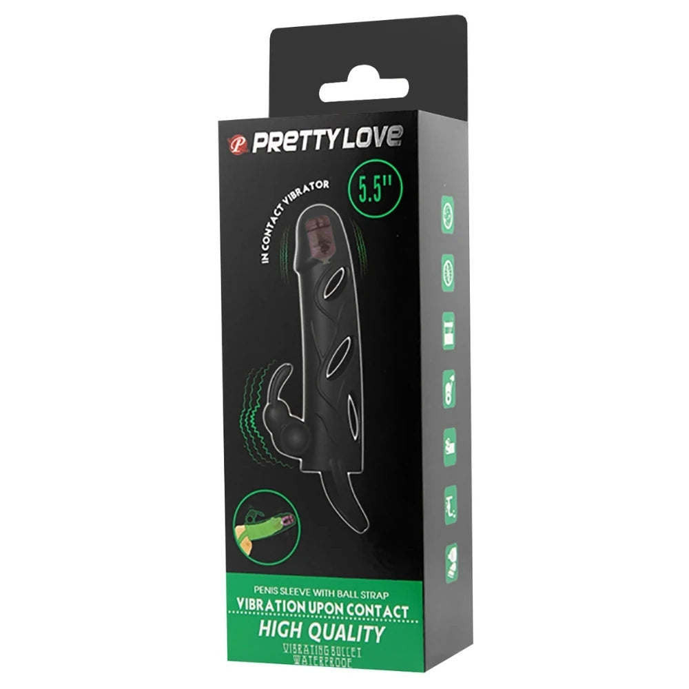Pretty Love Penis Sleeve 2 İn 1 Titreşimli Penis Kılıfı BI-026216A