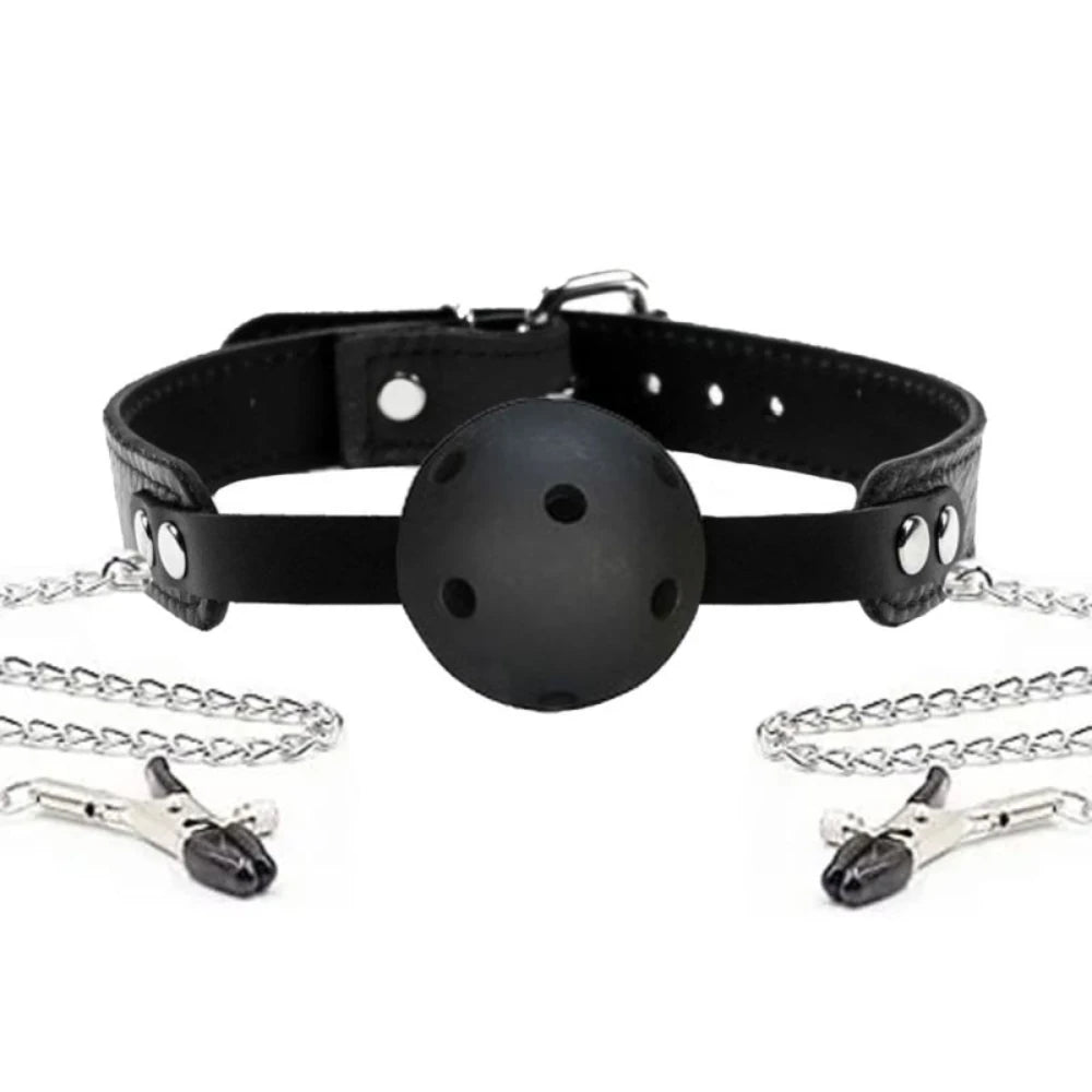 Erox Fetish Fantasy Series Breathable Ball Gag Göğüs Klipsi
