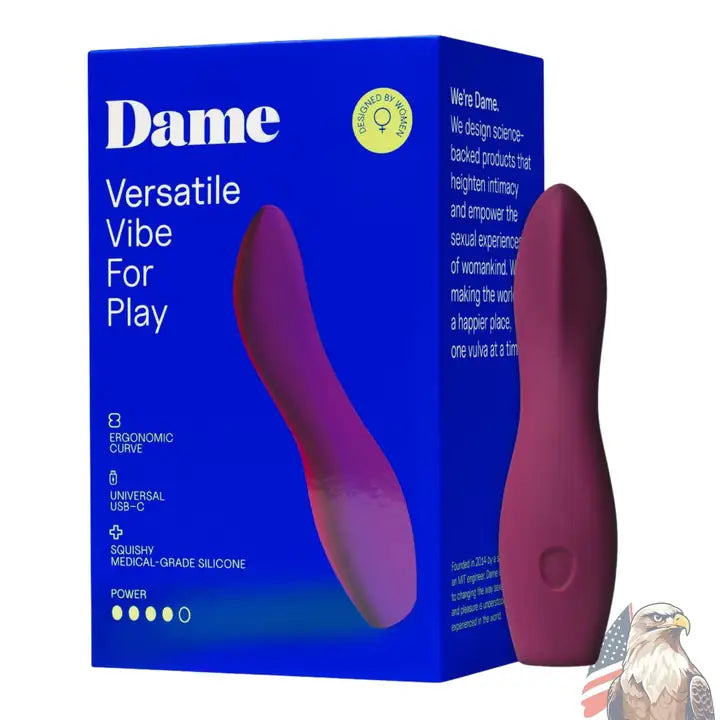 Dame Products Dame Versatile Vibe For Play Şarjlı G-Spot Vibratör-Bordeaux