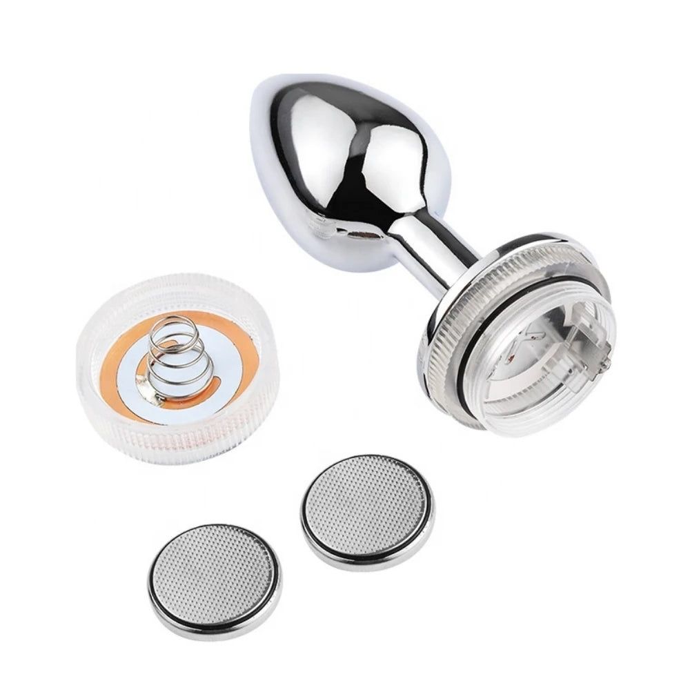 Erox The Anal Fantasy Led Işıklı Metal Anal Plug-Medium