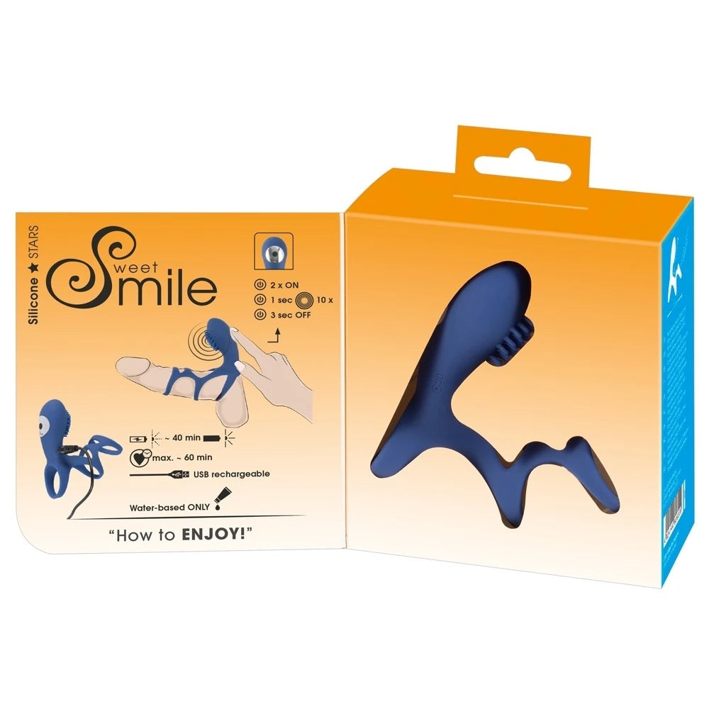 Sweet Smile Rechargeable Couple Sleeve Titreşimli Penis Halkası