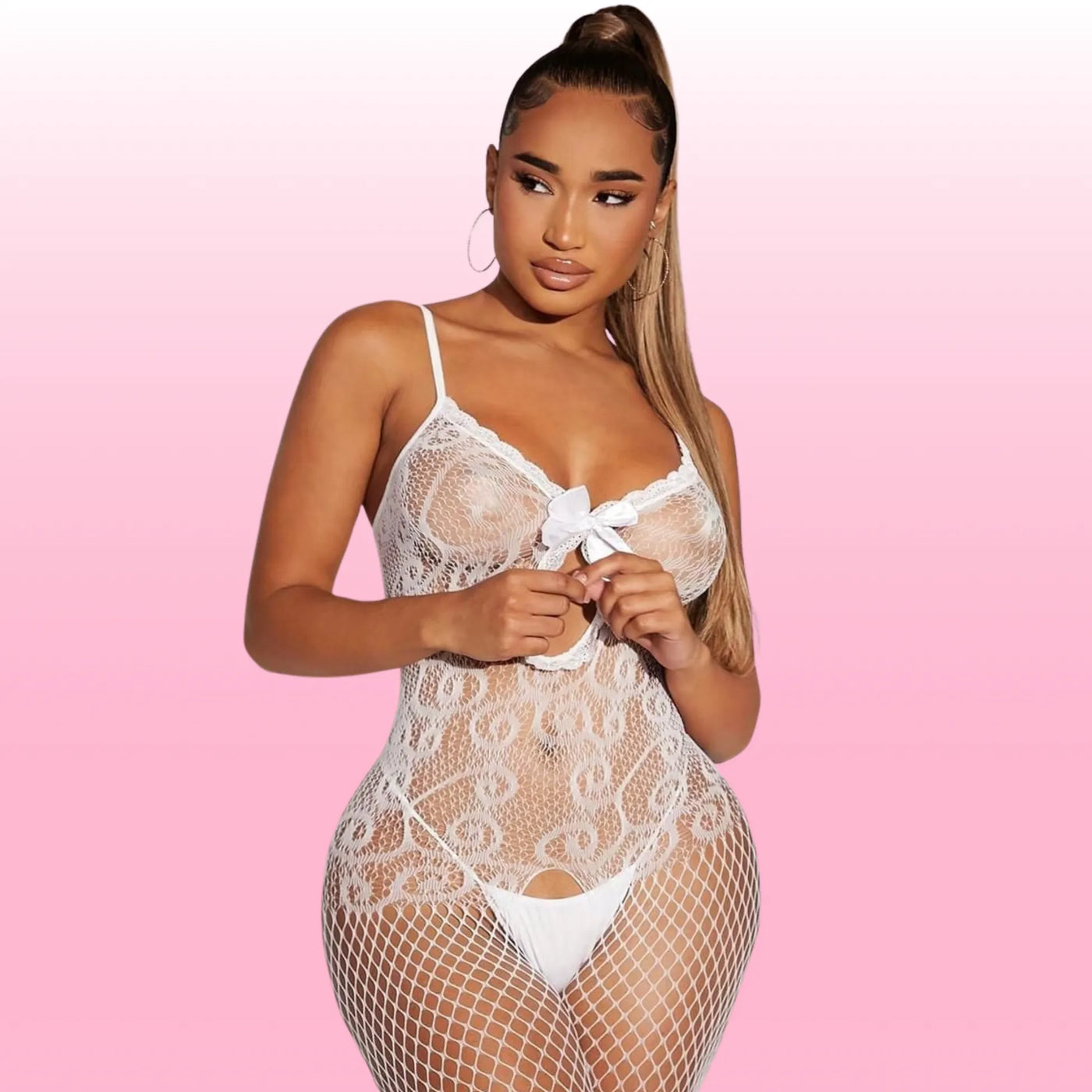Erox She Sein Fantasy Wear Özel Bölgesi Açık Vücut Çorabı