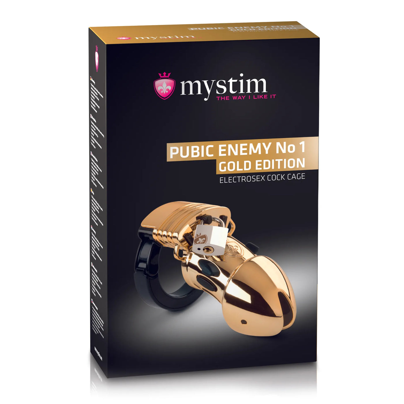 Mystim Pubic Enemy No.1 Gold Penis Kafesi ve Penis Kilidi