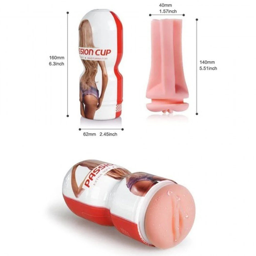 Erox Masturbation Passion Cup Yumuşak Dokulu Vajina Mastürbatör