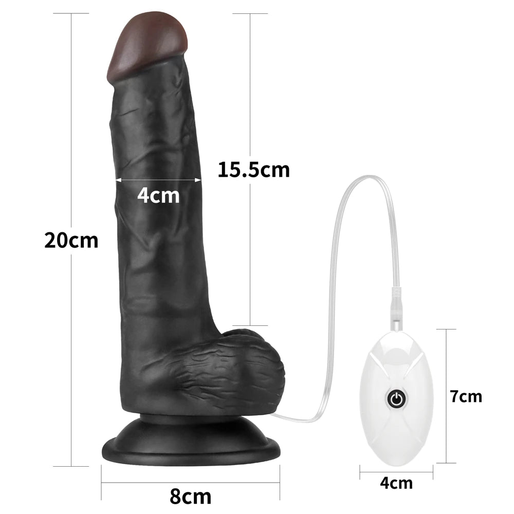 Lovetoy Easy Strapon 20 cm Kemerli Titreşimli Zenci Penis